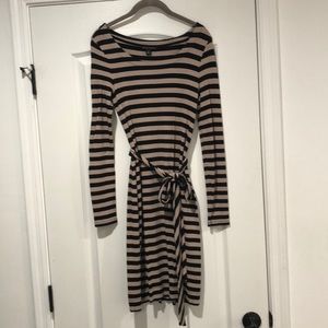 Banana Republic Striped Belt Dress
